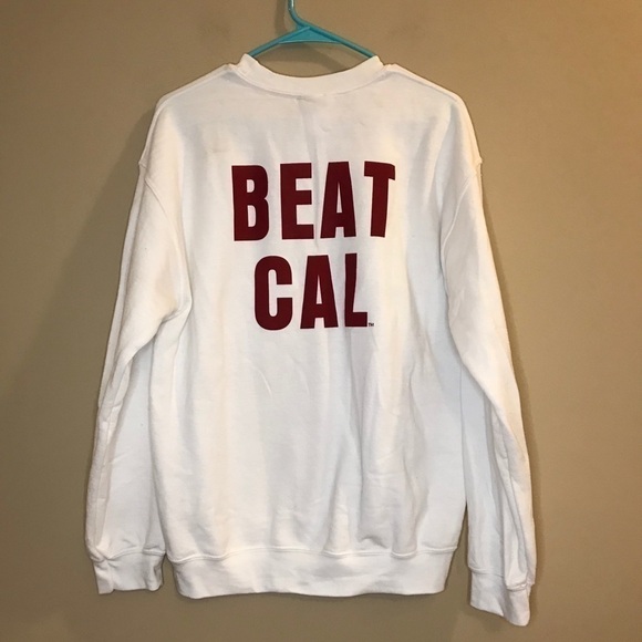 Blue 84 White Sweatshirt It’s Bear Season Beat Cal - Picture 4 of 10